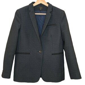 1.2.3 Paris Women Blazer Size 10 EU 40 Blue Business Casual Career Formal Office